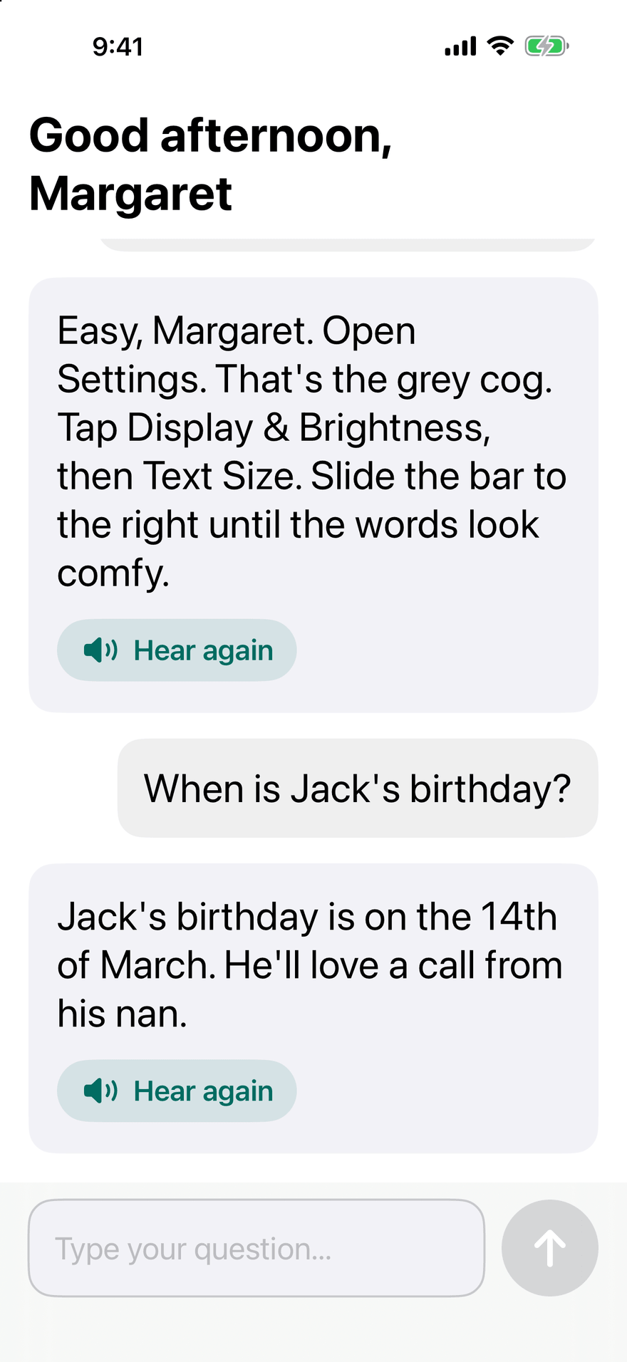 Oldie answering that Jack's birthday is on the 14th of March.